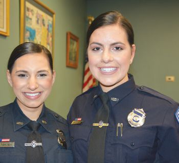 police petersen winthrop vanessa sisters force officer samantha newly sworn